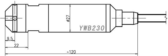 YWB230液位變送器探頭外形圖