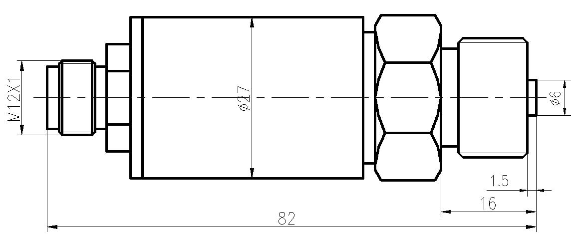 CYB230通用型壓力變送器M12外形圖